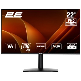 Monitor 2E 2E-A2225B-01.EU A2225B, 21.5", FHD, VA, VGA, HDMI, Black