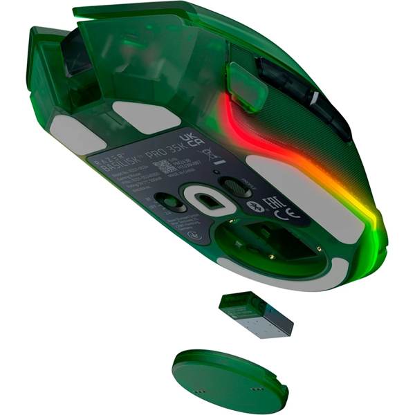 მაუსი Razer RZ01-05240300-R3G1 Basilisk V3 Pro 35K, Wireless, USB, Type-C, Bluetooth, Gaming Mouse, Phantom Green