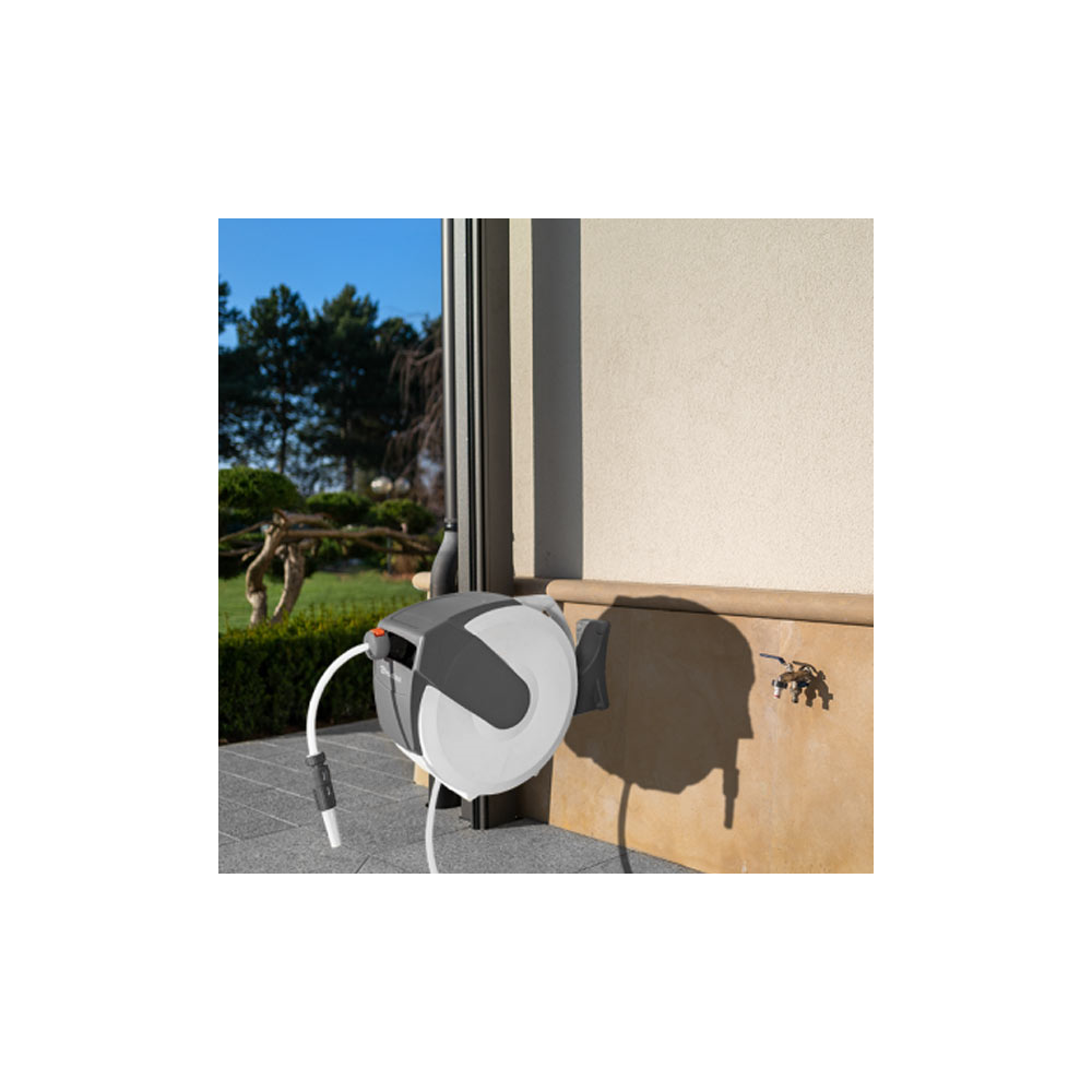 კოჭა ავტომატური მილით Bradas White Line WL-W6B35, 35m, Coil, White