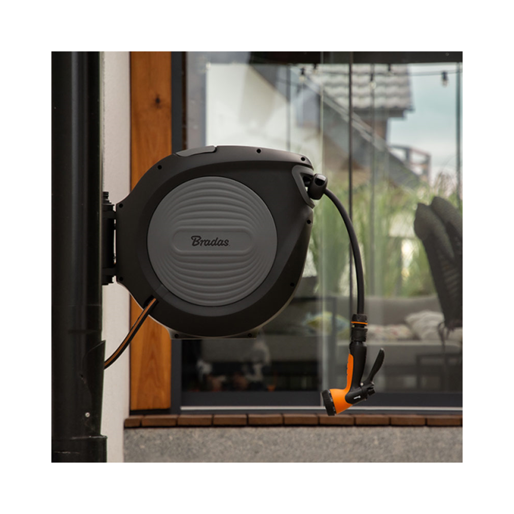 Automatic Hose Reel Bradas Black Line ECO-W1B30, 30m, Black
