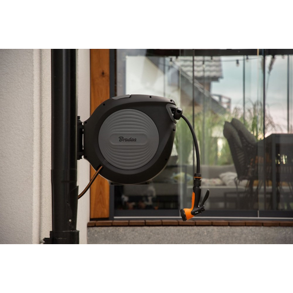 კოჭა ავტომატური მილით Bradas Black Line ECO-W1B20, 20m, Automatic Reel With Hose, Black