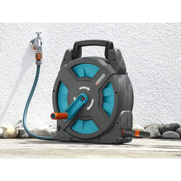 Hose With Reel Gardena 2662-20, 15m, Black
