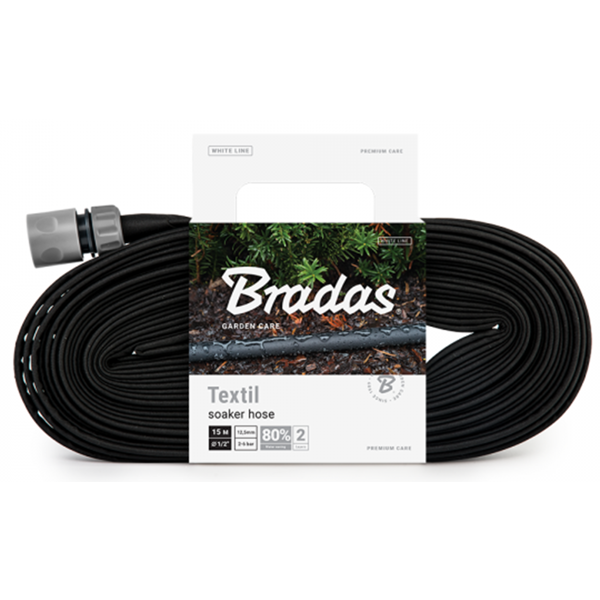 სარწყავი მილი Bradas Soaker Textil Hose WSTH15, 15m, Garden Hose, Black
