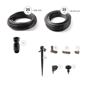 წვეთოვანი სარწყავი სისტემა GF 20 VASE GF80006105, Dripper Kit, Black