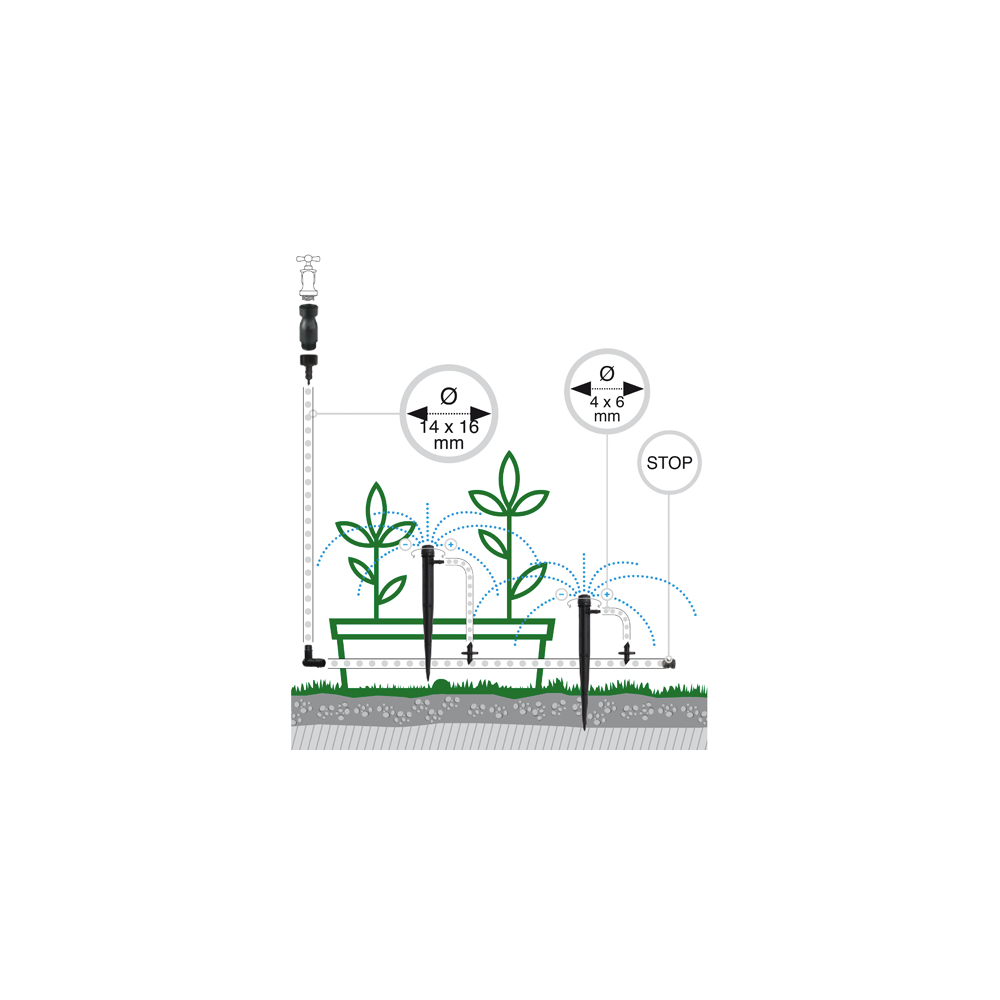 Dripper Kit GF 20 VASE GF80006105, Black