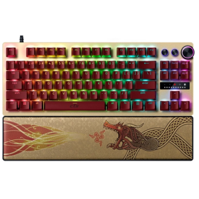 Gaming Mechanical Keyboard Razer RZ03-04982100-R3M1 Huntsman V3 Pro TKL, Wired, USB, EN, RGB, Gold