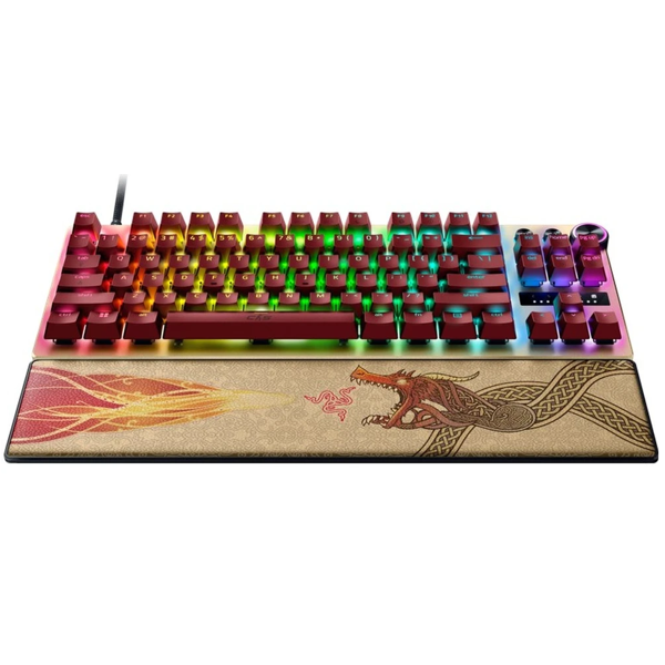 Gaming Mechanical Keyboard Razer RZ03-04982100-R3M1 Huntsman V3 Pro TKL, Wired, USB, EN, RGB, Gold