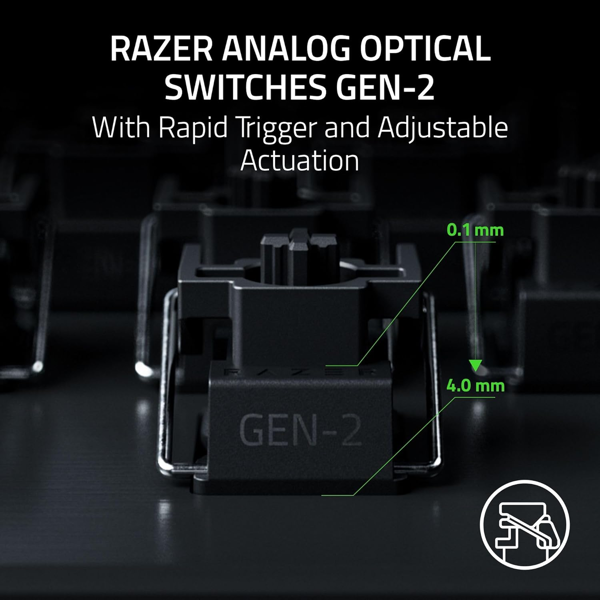 Gaming Mechanical Keyboard Razer RZ03-05520100-R3M1 Huntsman V3 Pro, Wired, USB, RGB, Black