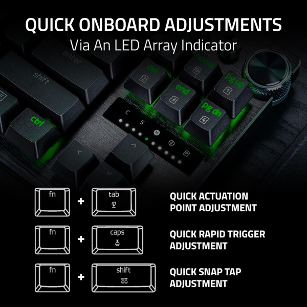 Gaming Mechanical Keyboard Razer RZ03-05520100-R3M1 Huntsman V3 Pro, Wired, USB, RGB, Black