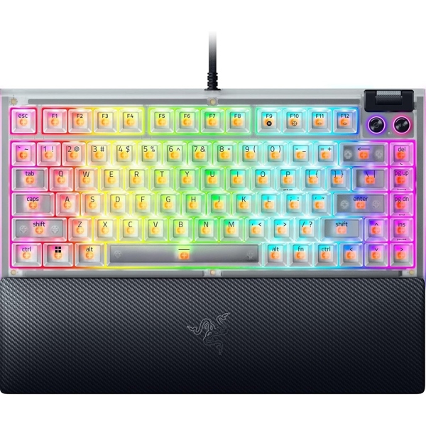 Gaming Mechanical Keyboard Razer RZ03-05003500-R3M1 BlackWidow V4, Wired, USB, RGB, Phantom White