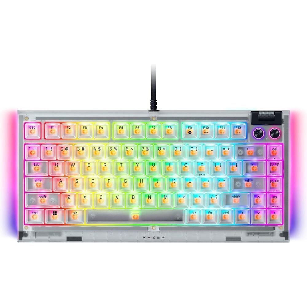 Gaming Mechanical Keyboard Razer RZ03-05003500-R3M1 BlackWidow V4, Wired, USB, RGB, Phantom White