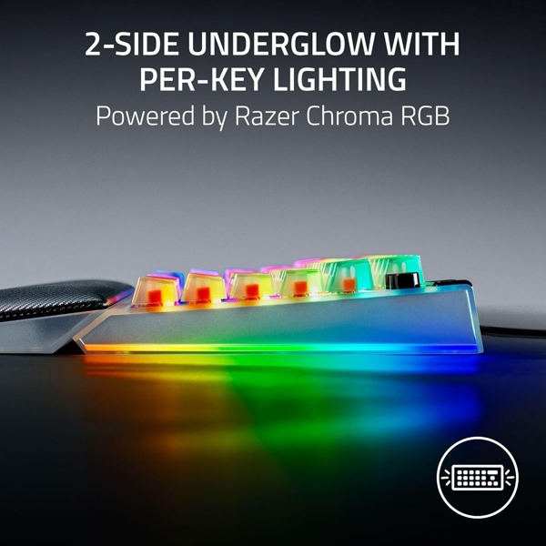 Gaming Mechanical Keyboard Razer RZ03-05003500-R3M1 BlackWidow V4, Wired, USB, RGB, Phantom White
