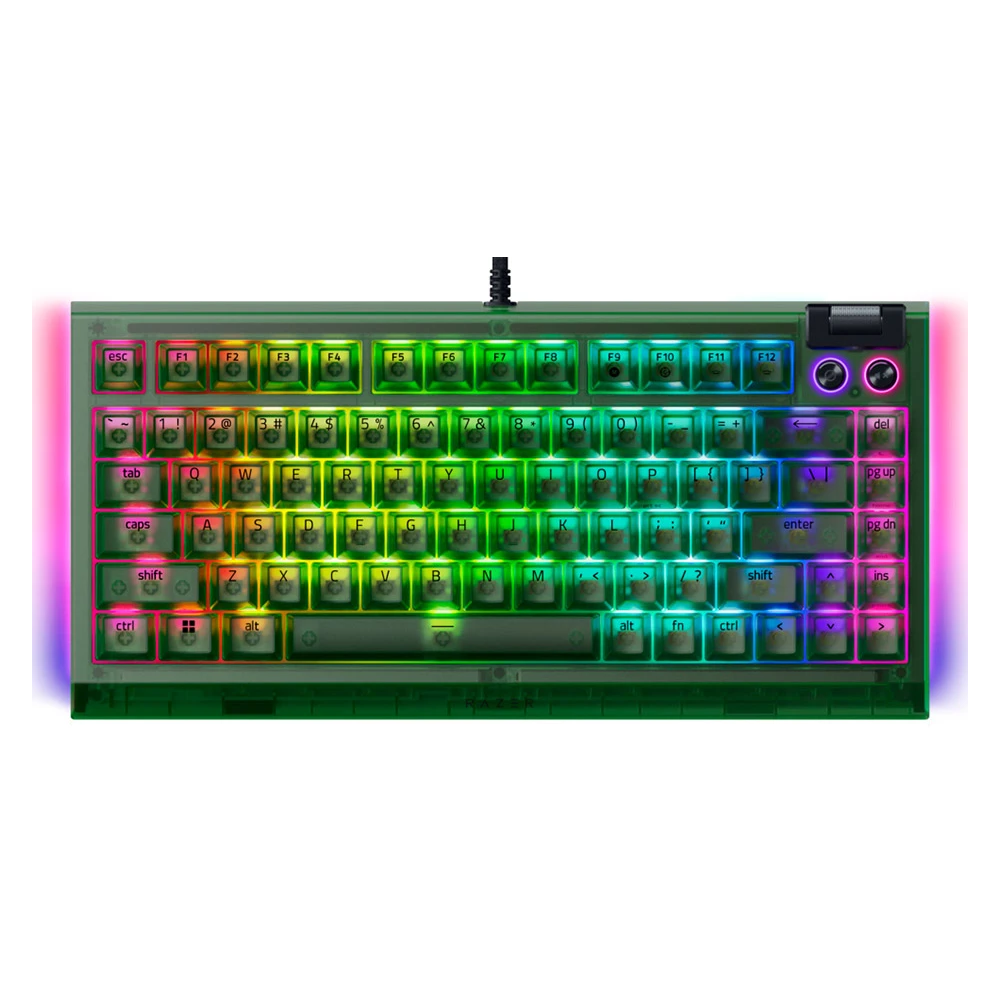 კლავიატურა Razer RZ03-05003300-R3M1 BlackWidow V4, Wired, USB, RGB, Gaming Mechanical Keyboard, Phantom Green