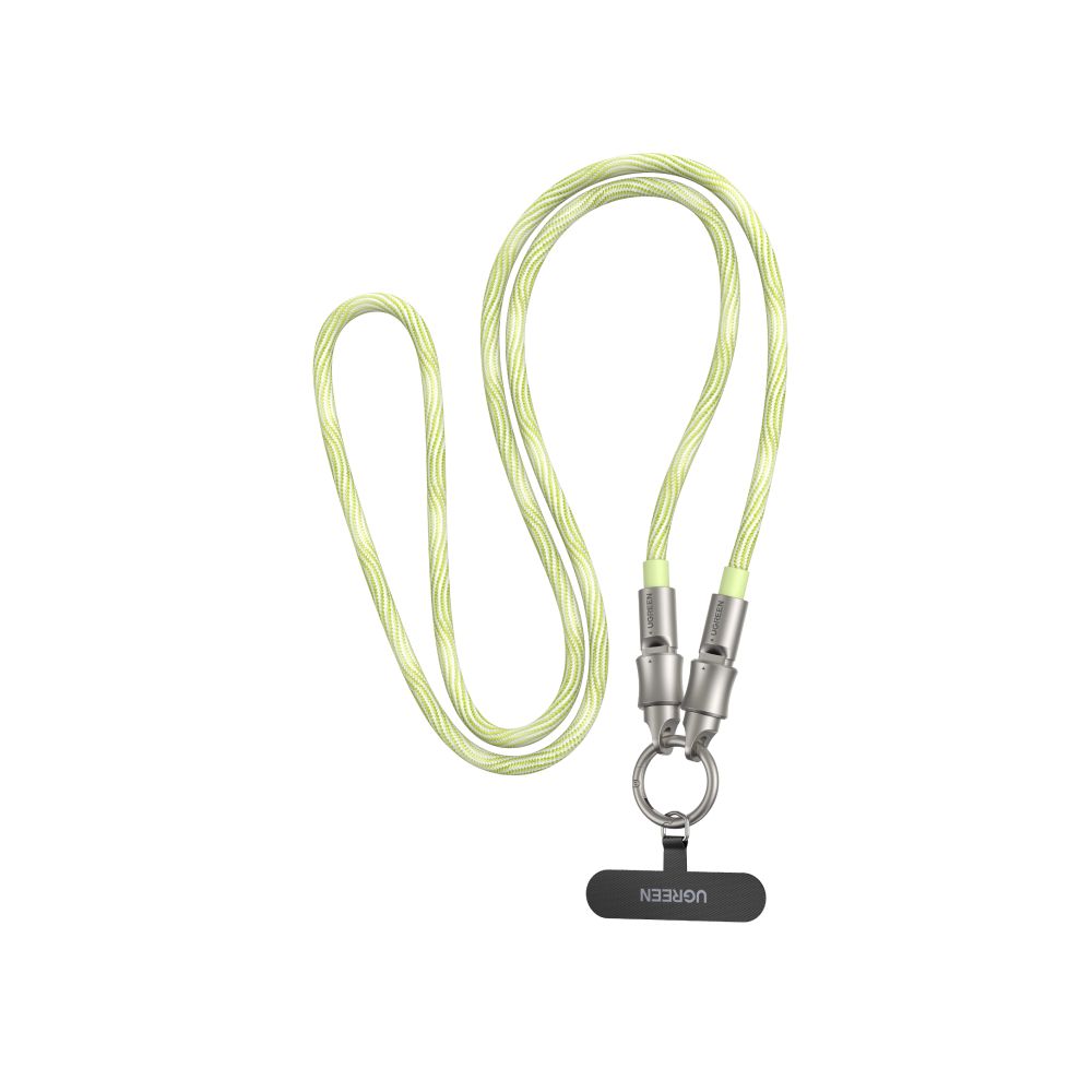 USB კაბელი UGREEN L508 (35500), 60W, Type-C To Type-C PD Fast Charging  Lanyard Cable, 1.2m, Green