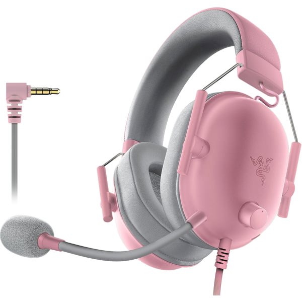ყურსასმენი Razer RZ04-03241400-R3G1 BlackShark V2 X for PlayStation, Gaming Headset, Wired, 3.5mm, Quartz Pink