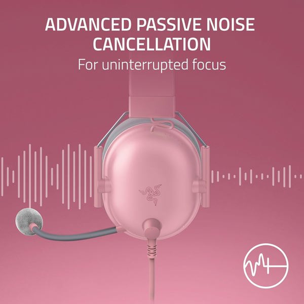 ყურსასმენი Razer RZ04-03241400-R3G1 BlackShark V2 X for PlayStation, Gaming Headset, Wired, 3.5mm, Quartz Pink