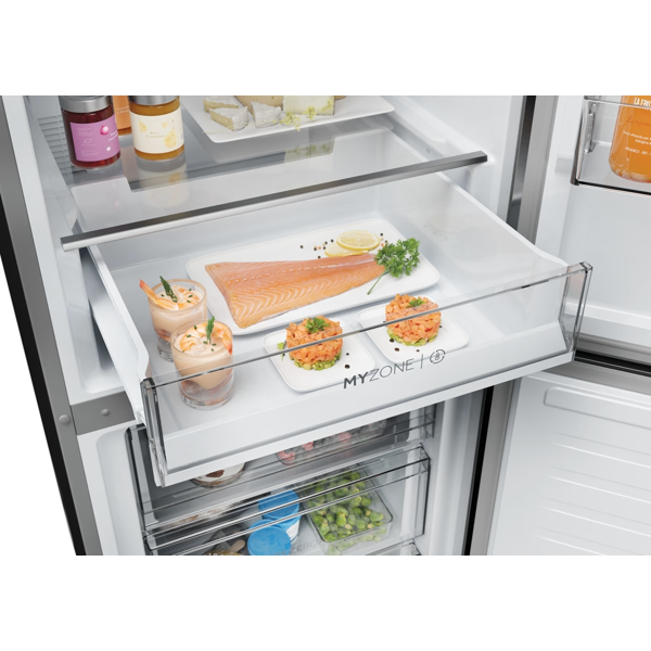 Refrigerator Haier EHD3PWDNPK186, 352L, A+, 35dB, No Frost, Silver