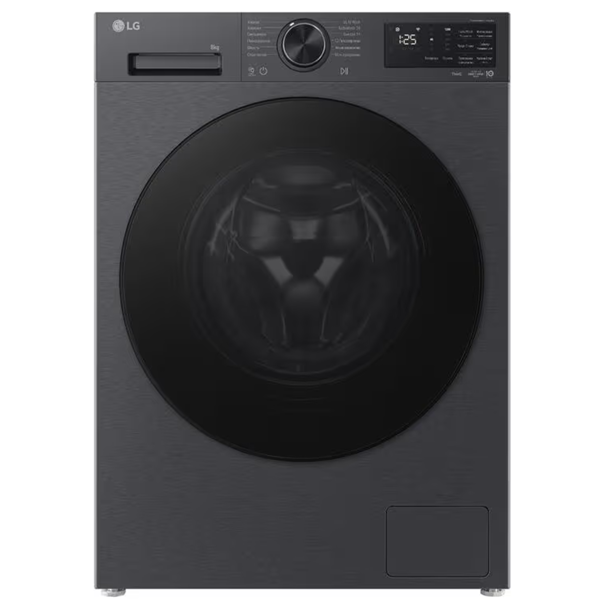 სარეცხი მანქანა LG F2X5PYNY6.AEBQME3, 8Kg, A, 1200Rpm, 74Db, Washing Machine, Black