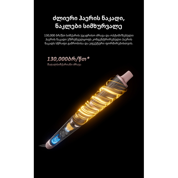 თმის სტაილერი Dreame AMS01A AirStyle Pro HI, 1400W, Hair Styler, Rose Pink