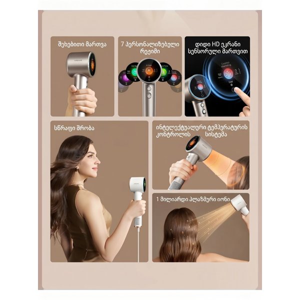 Hair Dryer Dreame AHG11C Grand, 1600W, White