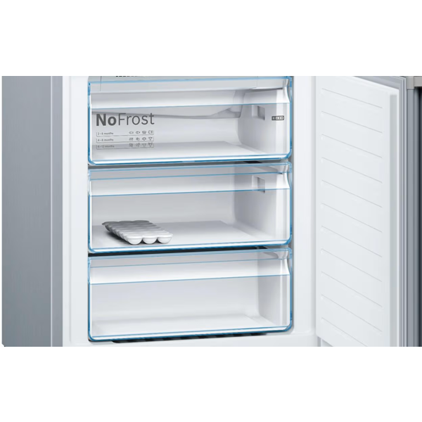 მაცივარი Bosch KGN49XL306, 438L, E, No Frost, Refrigerator, Silver