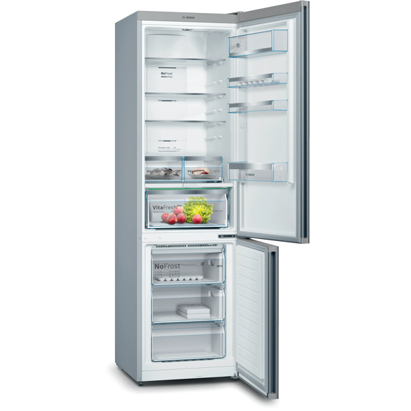 Refrigerator Bosch KGN39LB316, 400L, E, No Frost, Black