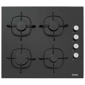 ჩასაშენებელი გაზის ქურის ზედაპირი Graetz CS57004GB, Built-in Gas Cooktop, Black