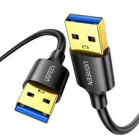 USB კაბელი UGREEN US128 (10371), USB-A 3.0 Male To Male Cable, 2m, Black