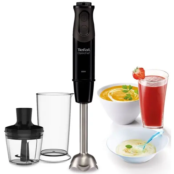 ხელის ბლენდერი Tefal HB641838 OPTICHEF, 800W, 0.8L, Hand Blender, Black