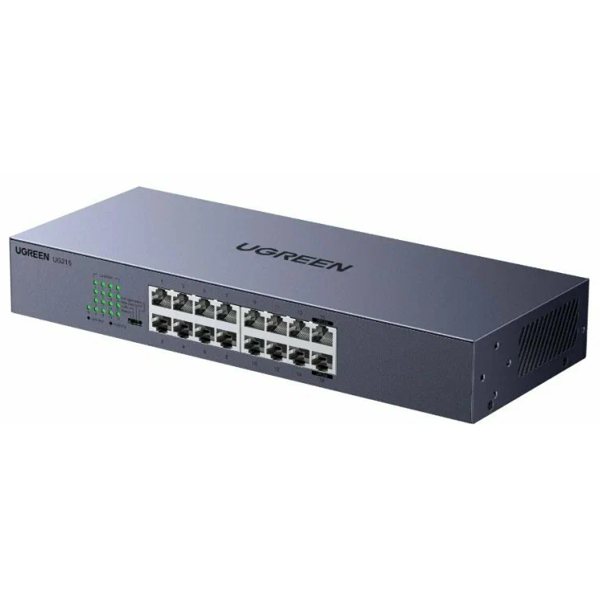 სვიჩი UGREEN CM939 (75289EU), 16-Port Gigabit, Switch, Grey
