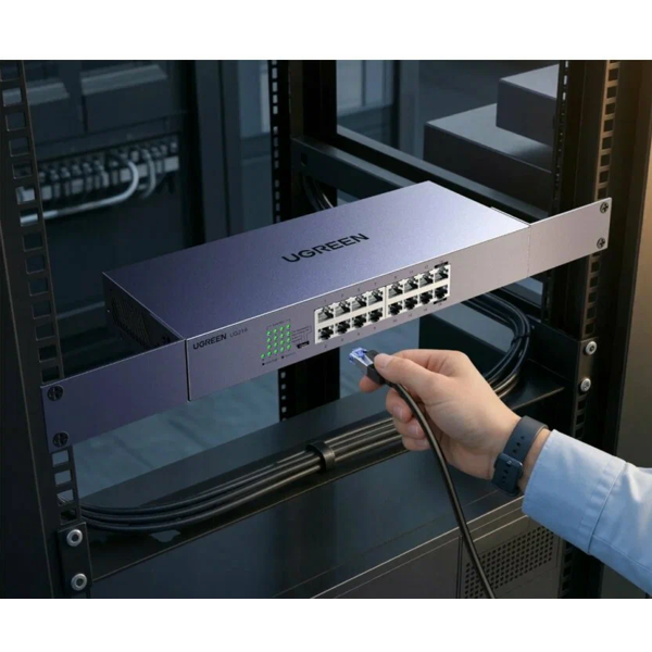 სვიჩი UGREEN CM939 (75289EU), 16-Port Gigabit, Switch, Grey