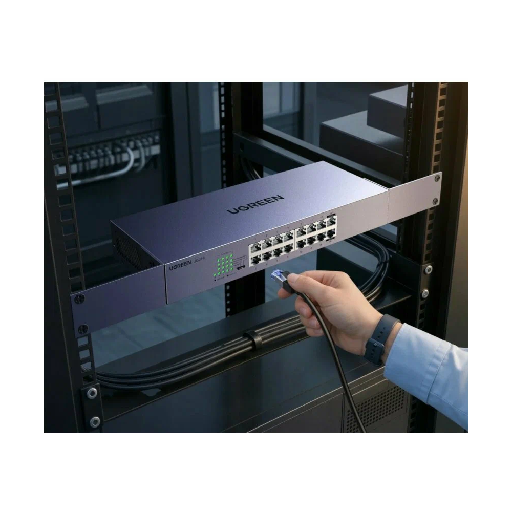 სვიჩი UGREEN CM939 (75289EU), 16-Port Gigabit, Switch, Grey