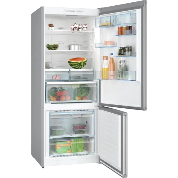 მაცივარი Bosch KGN76VIE0N, 526L, E, 40dB, No Frost, Refrigerator, Silver