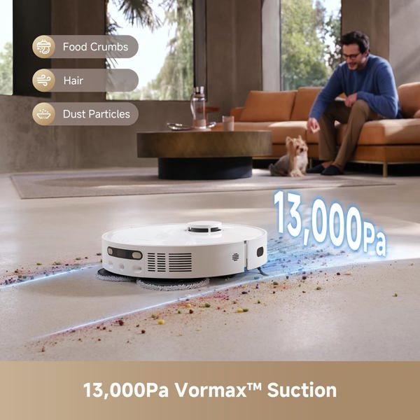 Robot Vacuum Cleaner Dreame RLD52SE L40 Ultra CE, 13000Pa, Lidar, White