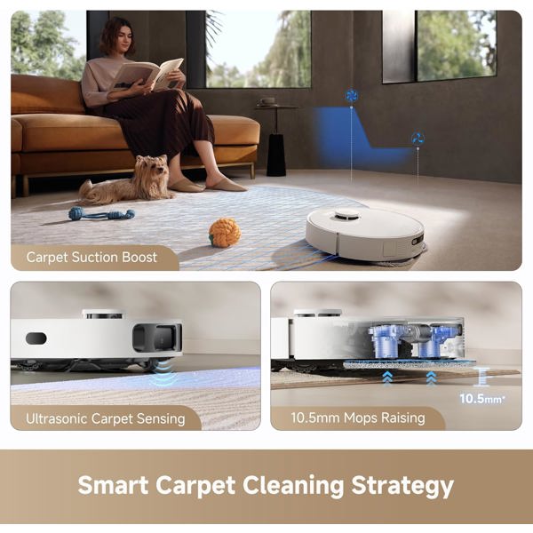 Robot Vacuum Cleaner Dreame RLD52SE L40 Ultra CE, 13000Pa, Lidar, White