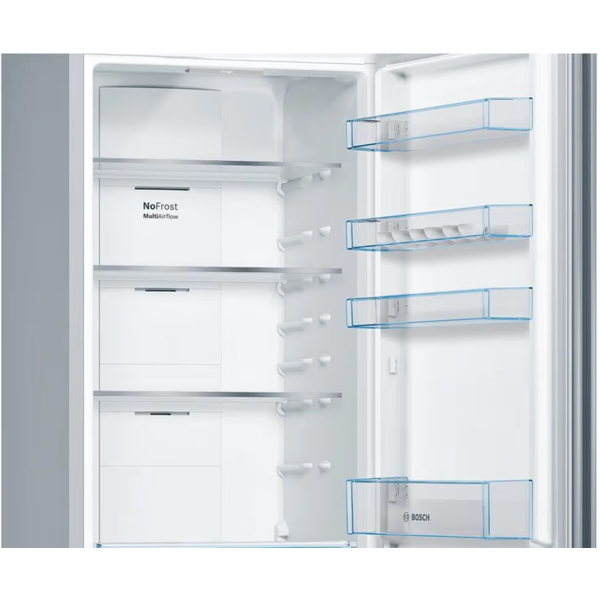 Refrigerator Bosch KGN39UL316, 368L, E, 39dB, No Frost, Silver