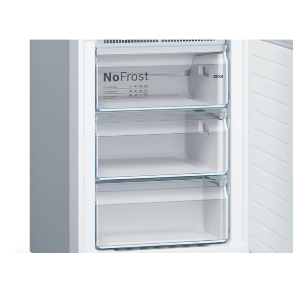 Refrigerator Bosch KGN39UL316, 368L, E, 39dB, No Frost, Silver