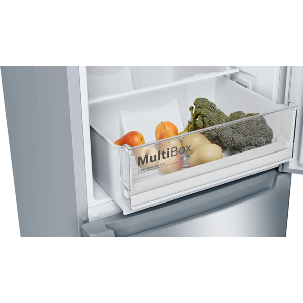 Refrigerator Bosch KGN36NL306, 305L, E, 42dB, No Frost, Silver
