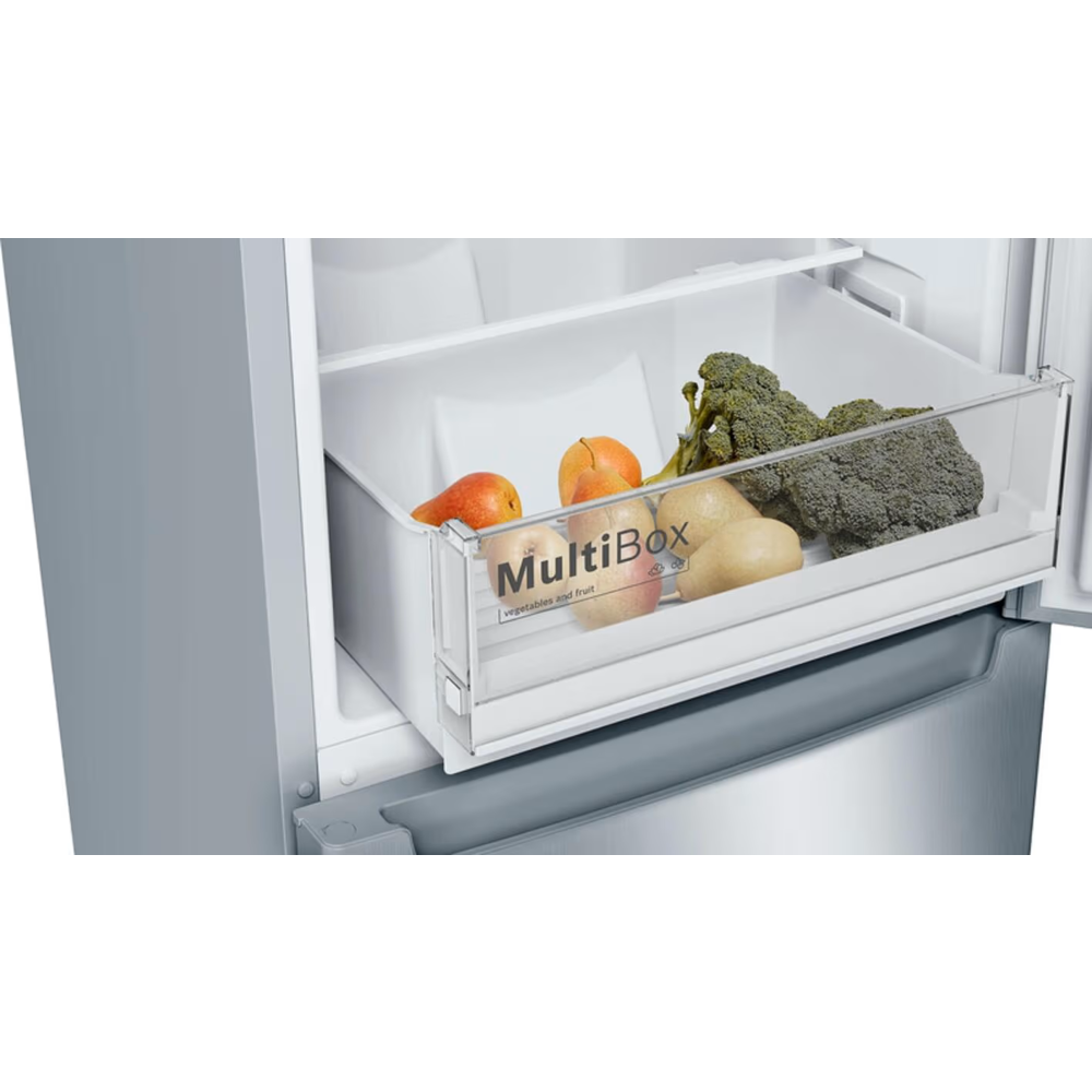 მაცივარი Bosch KGN36NL306, 305L, E, 42dB, No Frost, Refrigerator, Silver