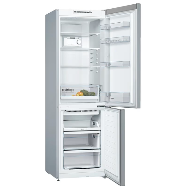 Refrigerator Bosch KGN36NL306, 305L, E, 42dB, No Frost, Silver