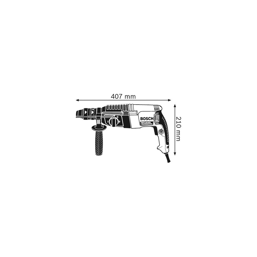 პერფორატორი Bosch GBH 2-26 DFR Professional 800W (0611254768) Black/blue 