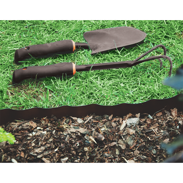 Lawn edging Bradas OBFB 0915 9 m x 15 cm brown