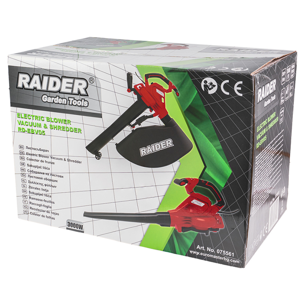 Cordless Blower Raider RD-EBV05, 3000W, Black