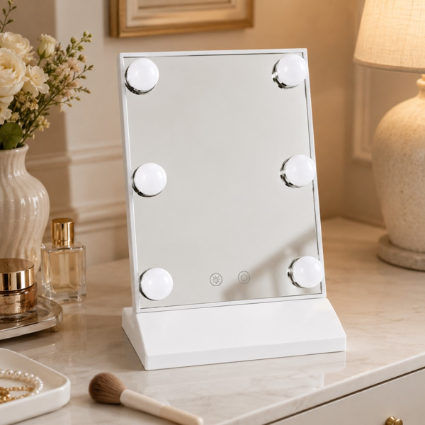 კოსმეტიკური სარკე OEM YL-14, USB, Make Up Mirror, White