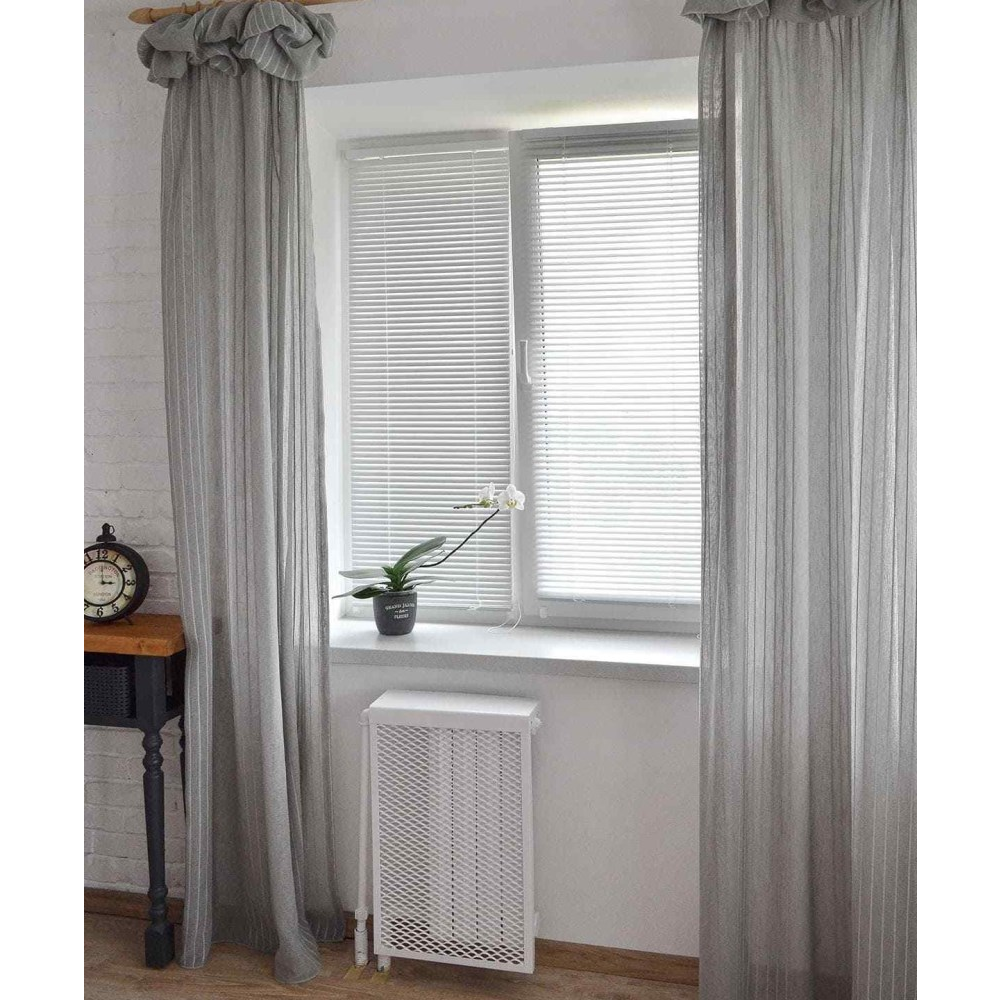 Horizontal Blinds Delfa СГЖМ-300/13 57/150, White