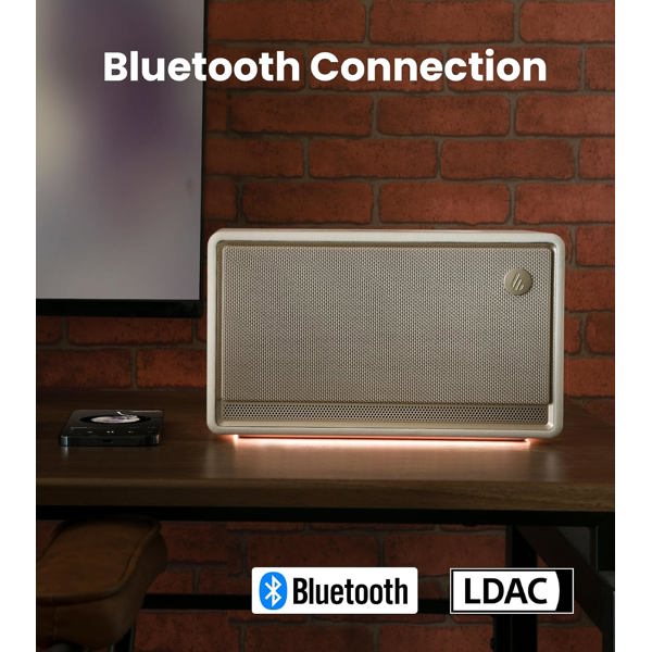 Tabletop Speaker Edifier ES300, 60W, Bluetooth, WiFi (Apple AirPlay), USB-A, AUX, Ivory