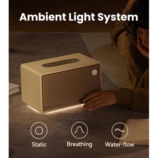 Tabletop Speaker Edifier ES300, 60W, Bluetooth, WiFi (Apple AirPlay), USB-A, AUX, Ivory