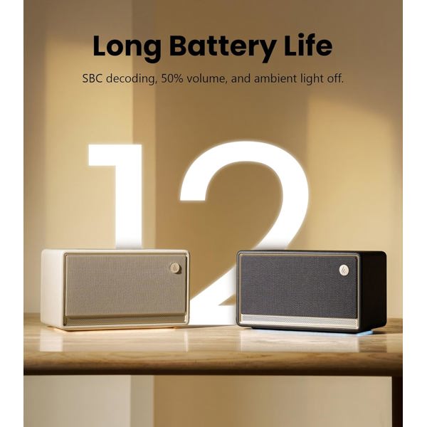 Tabletop Speaker Edifier ES300, 60W, Bluetooth, WiFi (Apple AirPlay), USB-A, AUX, Ivory