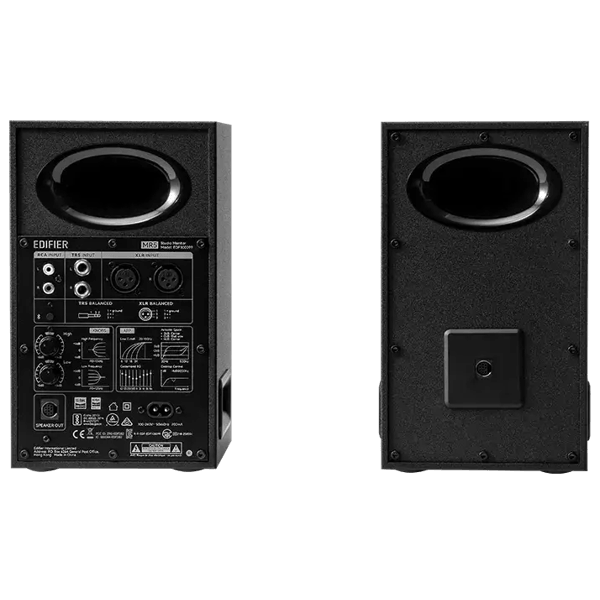 Tri-amped Powered Studio Monitor Speakers Edifier MR5, 110W, XLR, 6.35 mm TRS, RCA, AUX, Black