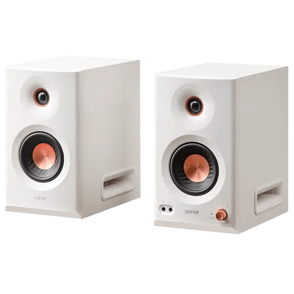 Tri-amped Powered Studio Monitor Speakers Edifier MR5, 110W, XLR, 6.35 mm TRS, RCA, AUX, White
